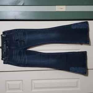 Wide flare leg jeans